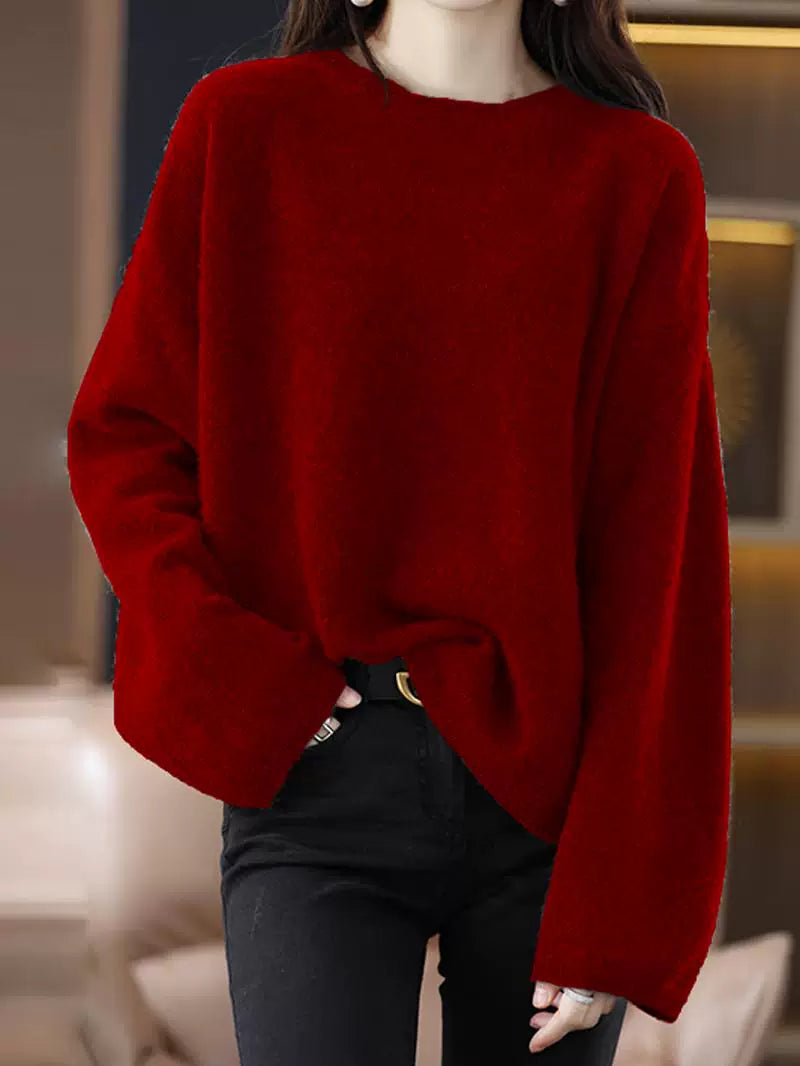 Oversized Drop-Shoulder Sweater in Soft Knit