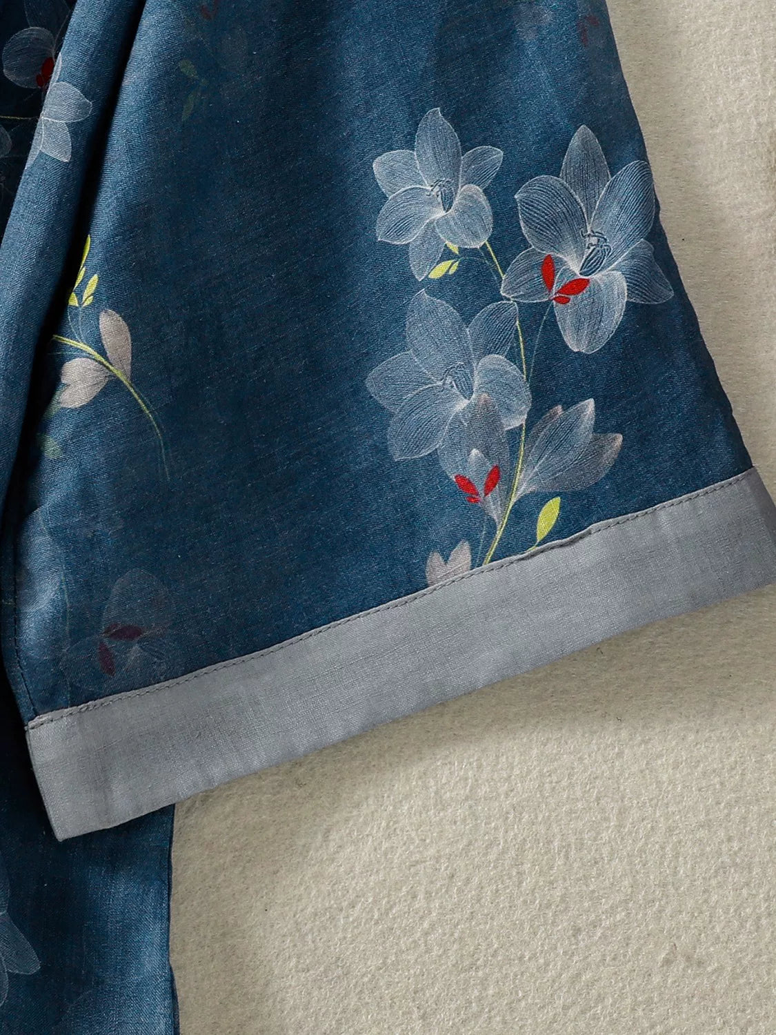 Cotton-Linen Tunic with Chinese-Style Stand Collar