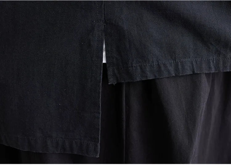 Asymmetrical Front Button Vest with High-Low Hem