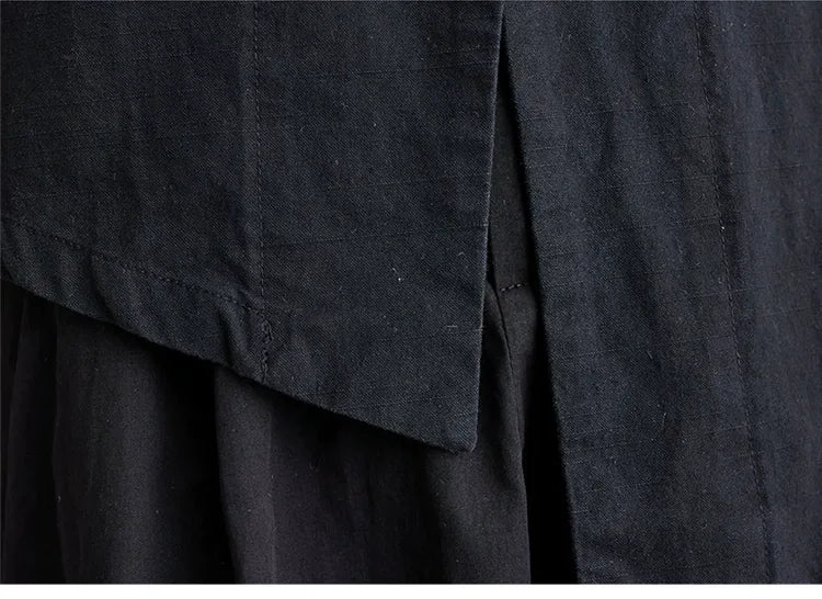 Asymmetrical Front Button Vest with High-Low Hem