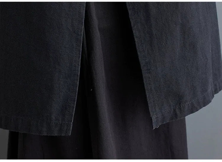 Asymmetrical Front Button Vest with High-Low Hem