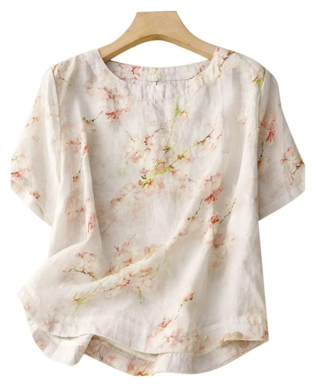 Botanical Print Cotton Linen Half Sleeve Shirt - product image 5 - unknown
