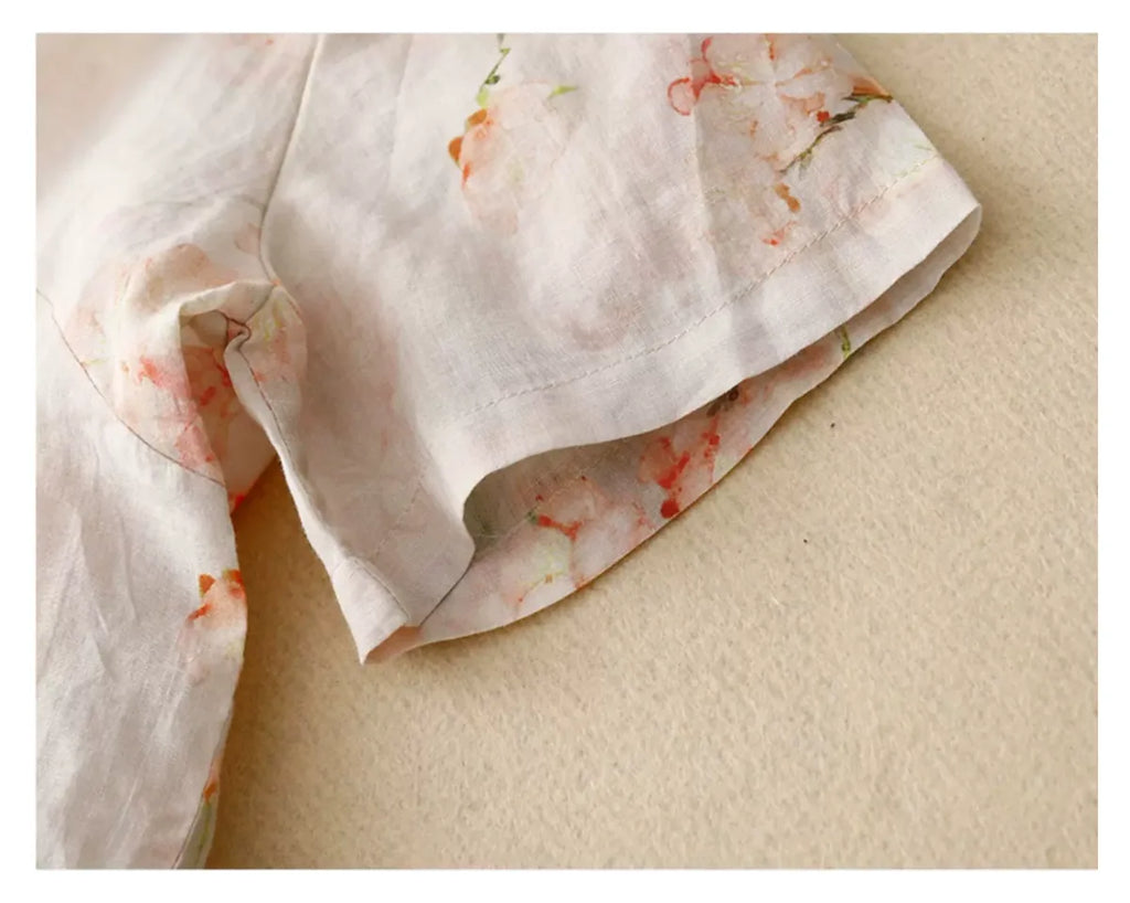 Botanical Print Cotton Linen Half Sleeve Shirt - product image 11 - unknown