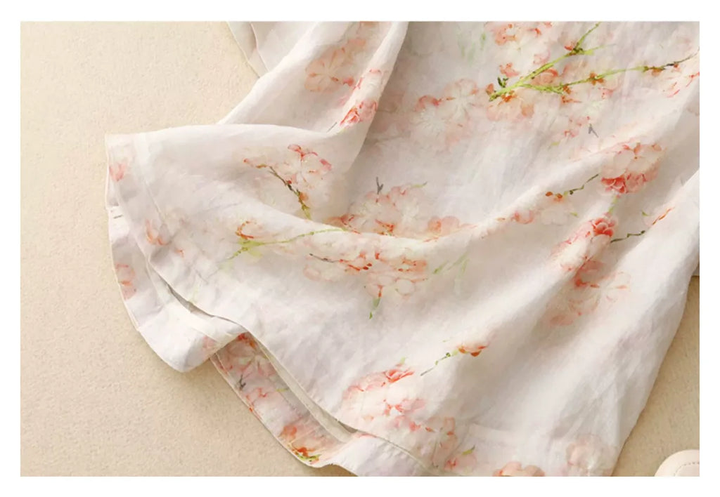 Botanical Print Cotton Linen Half Sleeve Shirt - product image 13 - unknown