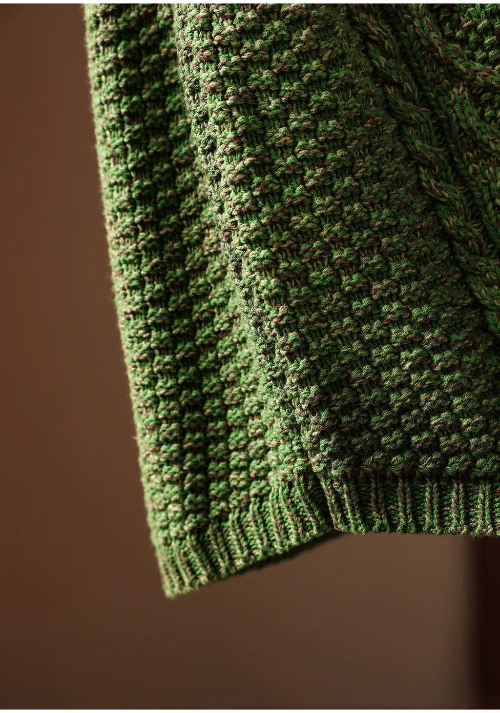 Cable Knit V-Neck Button Front Vest