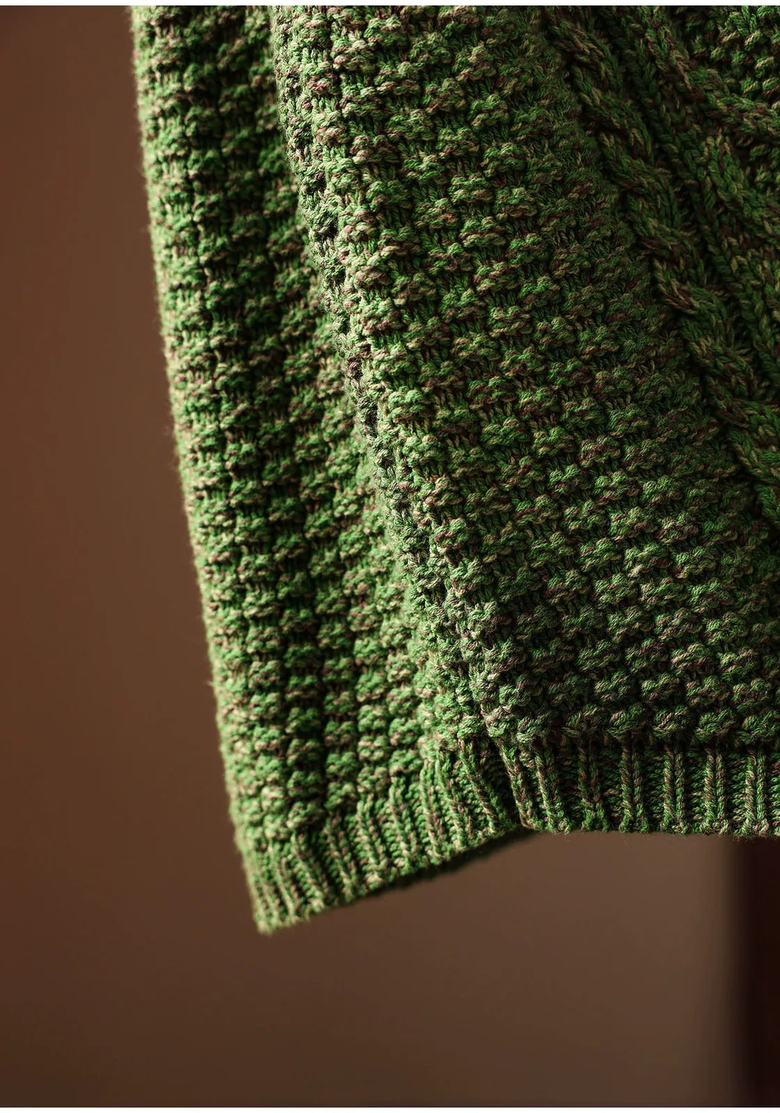 Cable Knit V-Neck Button Front Vest