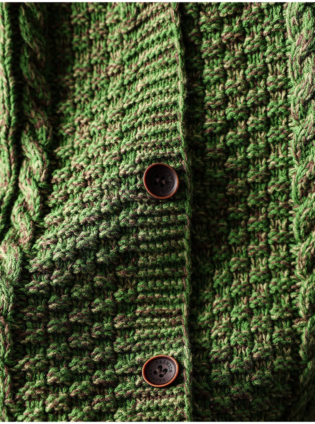Cable Knit V-Neck Button Front Vest