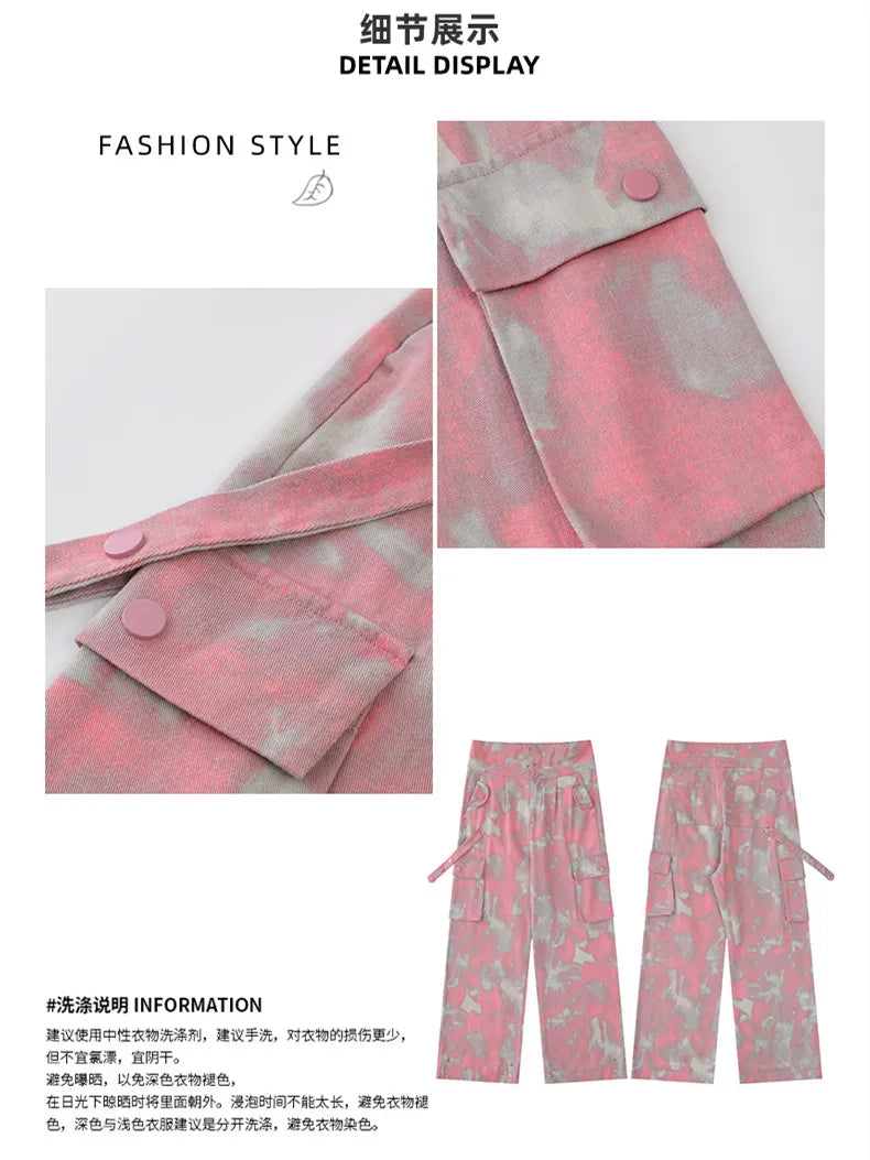Camouflage Fold Over Wasit Cargo Pants