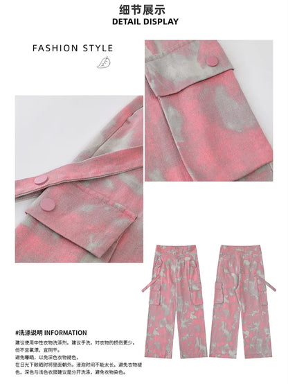 Camouflage Fold Over Wasit Cargo Pants