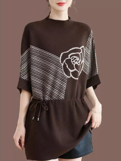 Casual Chic Silk Blend Floral Print Top