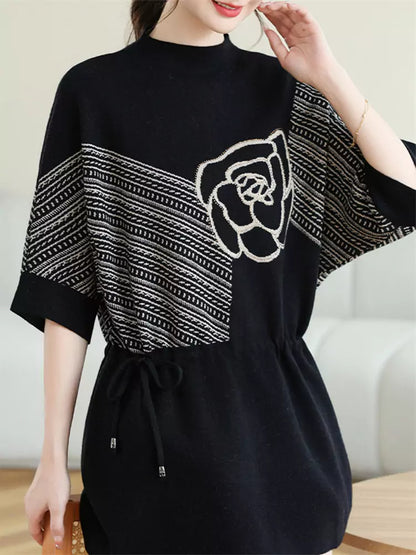 Casual Chic Silk Blend Floral Print Top