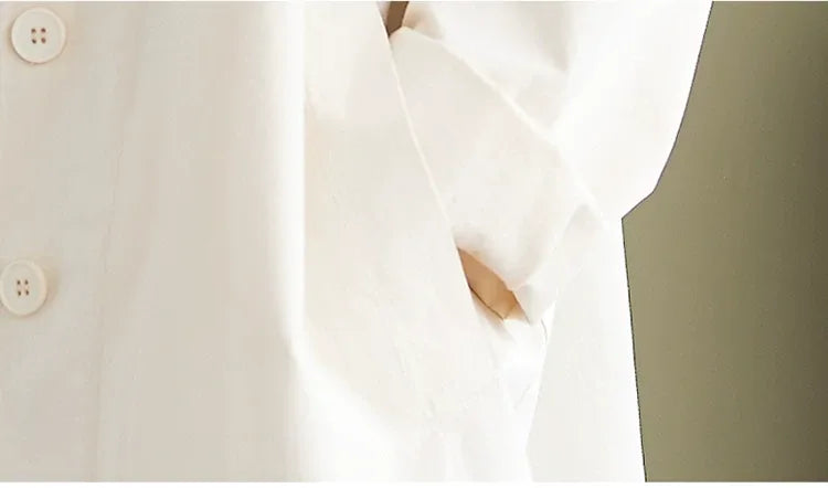 Casual Hooded Cotton Jacket with Dropped Shoulders and Slash Pockets
