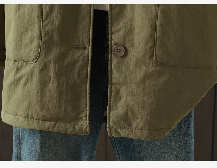 Casual Quilted Round Neck Padded Coat