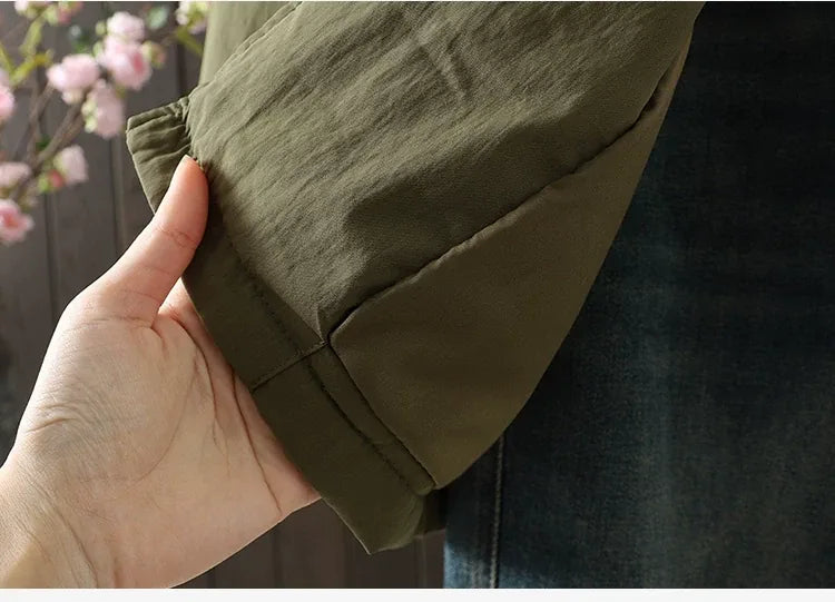 Casual Quilted Round Neck Padded Coat
