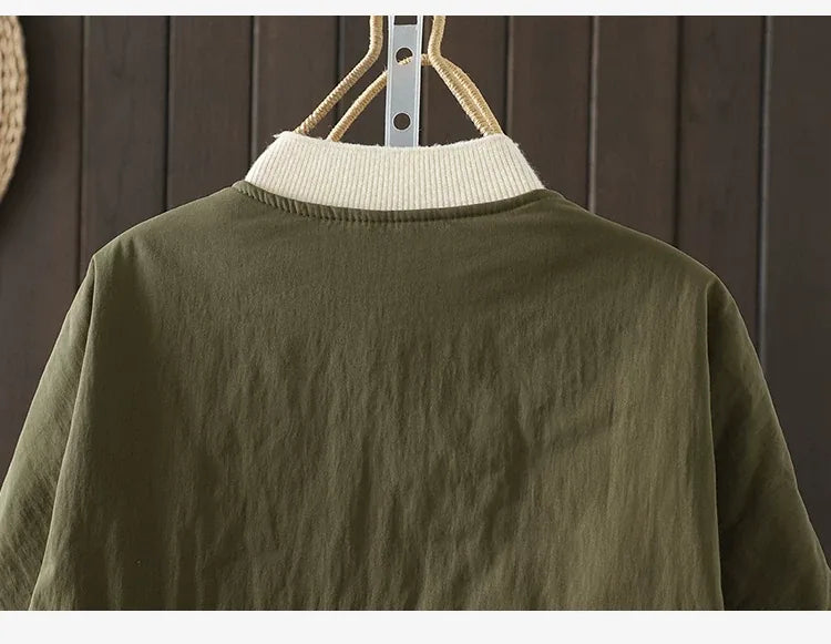 Casual Quilted Round Neck Padded Coat