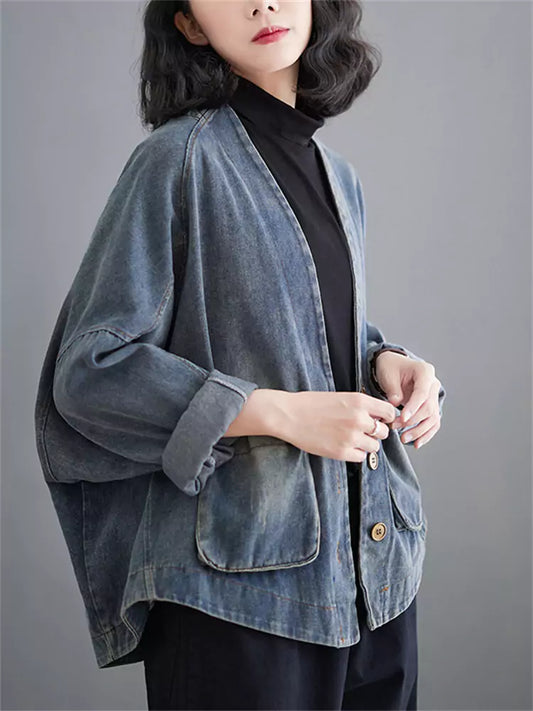 Simple Chic Pocket Denim Coat