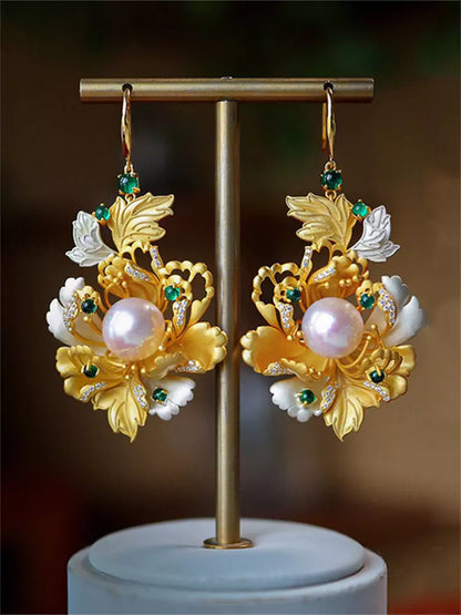 Chinese Style Filigree Earrings 