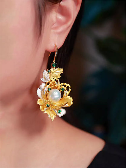 Chinese Style Filigree Earrings 