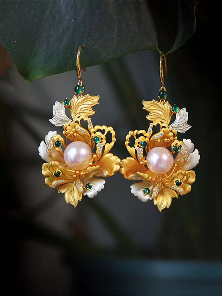 Chinese Style Filigree Earrings 