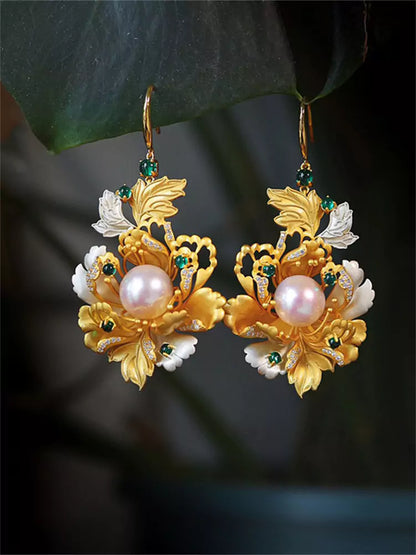 Chinese Style Filigree Earrings 