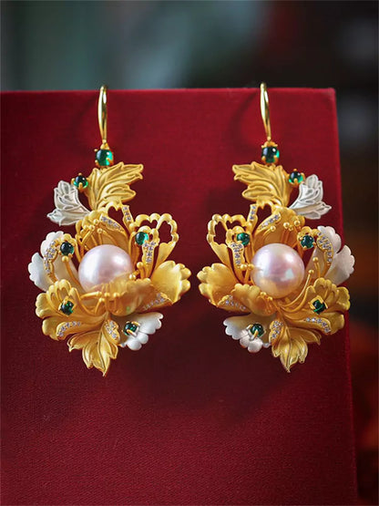 Chinese Style Filigree Earrings 