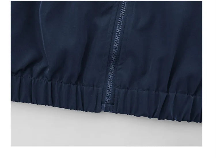 Oversize-Jacke mit Stehkragen und Kontrastfarbe