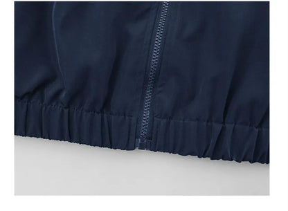 Oversize-Jacke mit Stehkragen und Kontrastfarbe