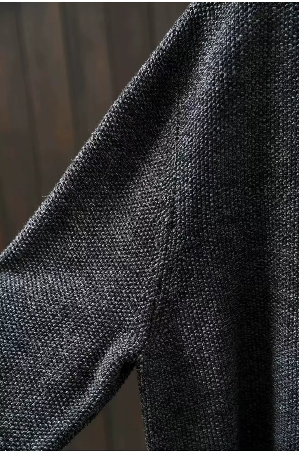 Contrast Trim Layered Neckline Cotton Yarn Knit Pullover