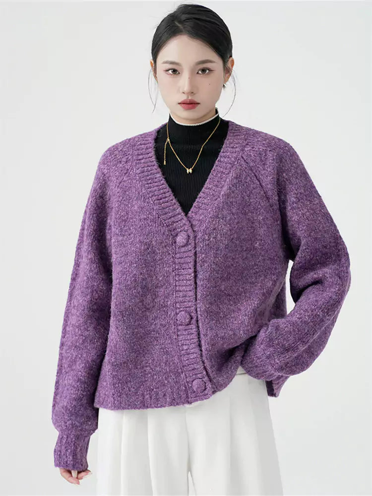 Cozy Chic Relaxed Solid Knit Cardigan