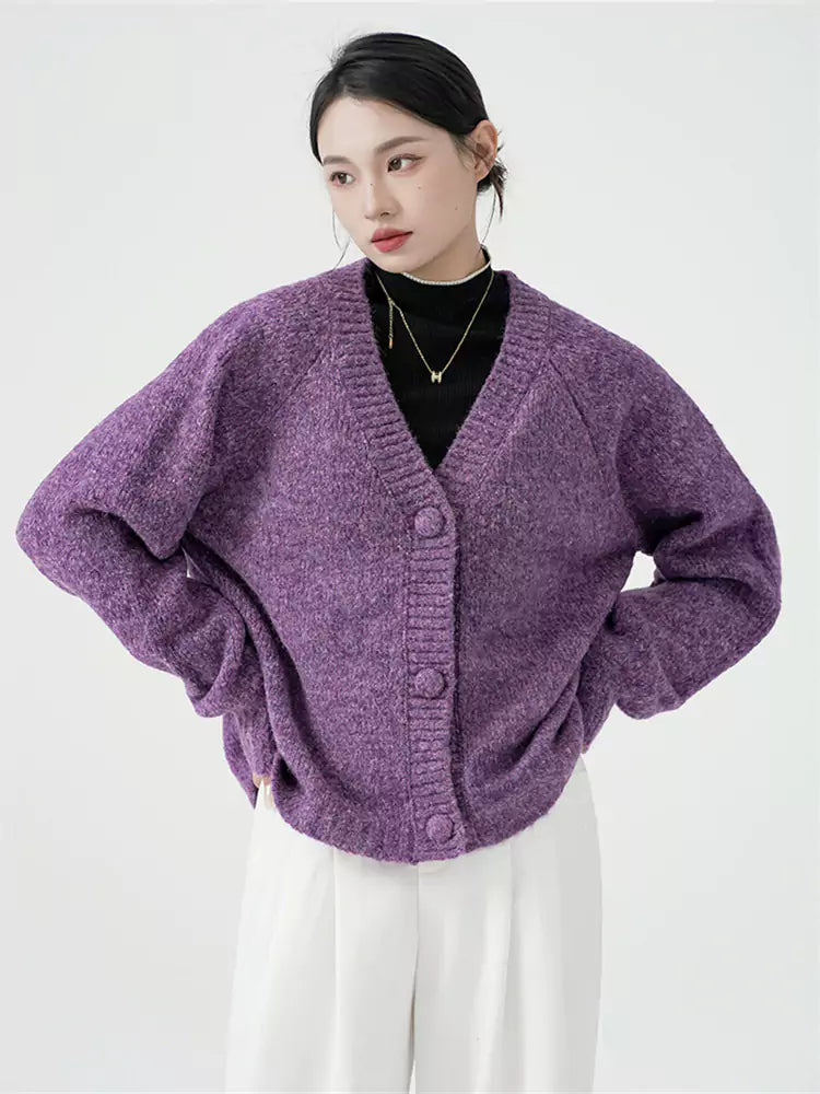 Cozy Chic Relaxed Solid Knit Cardigan