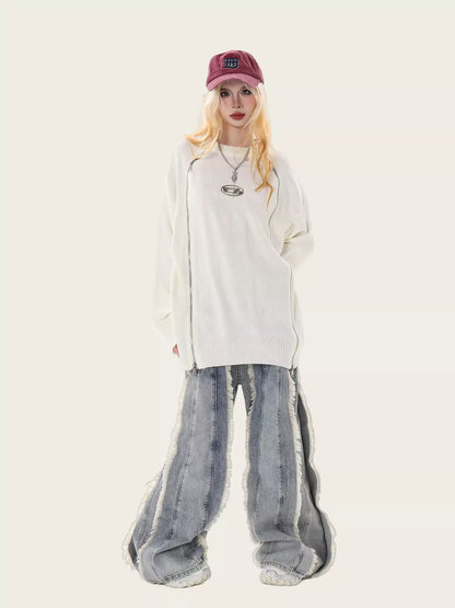 Suéter holgado y acogedor con doble cremallera