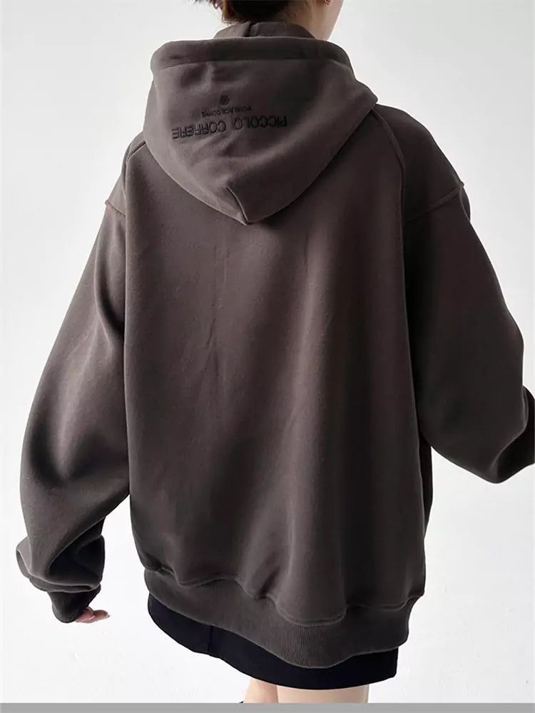 Cozy Solid Color Hooded Sweatshirt