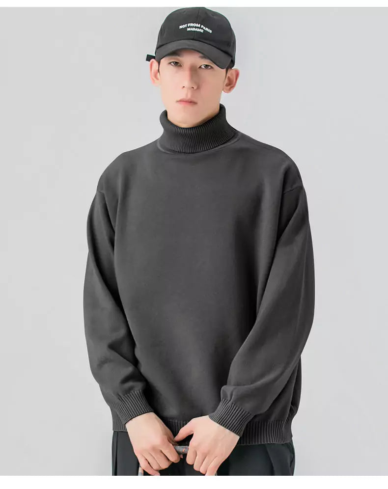 Cozy Solid Color  Knitted Turtleneck Sweater