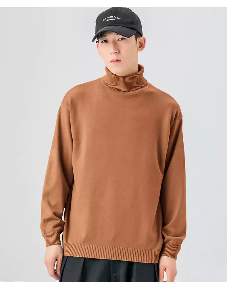 Cozy Solid Color  Knitted Turtleneck Sweater