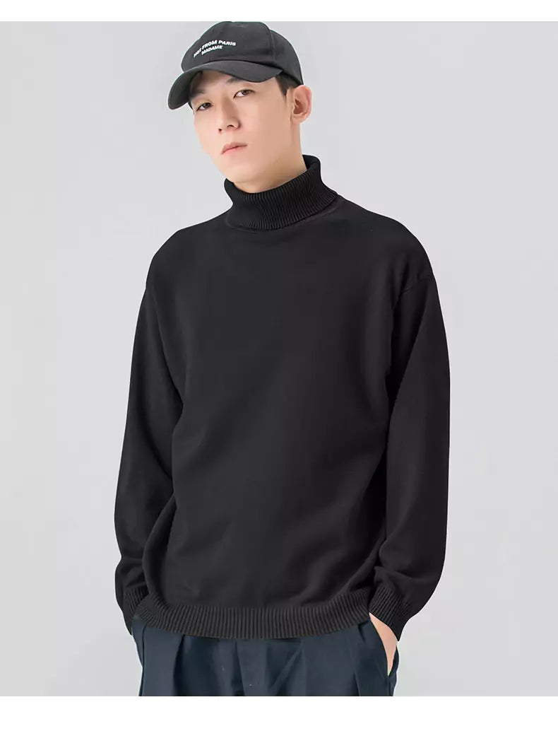 Cozy Solid Color  Knitted Turtleneck Sweater