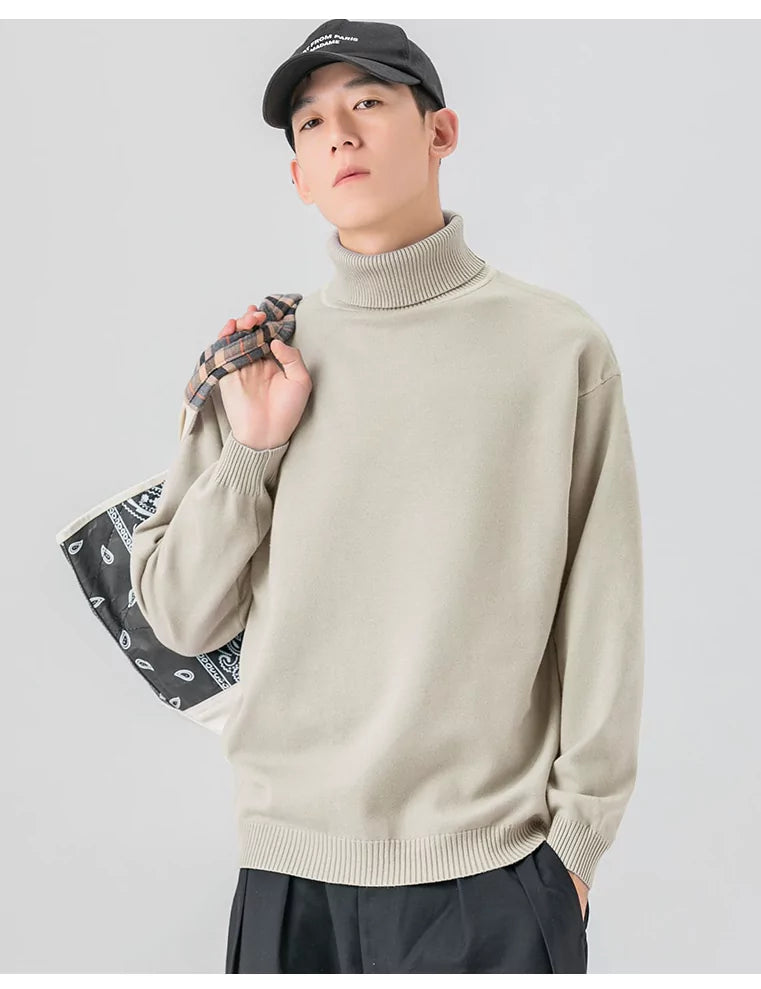 Cozy Solid Color  Knitted Turtleneck Sweater