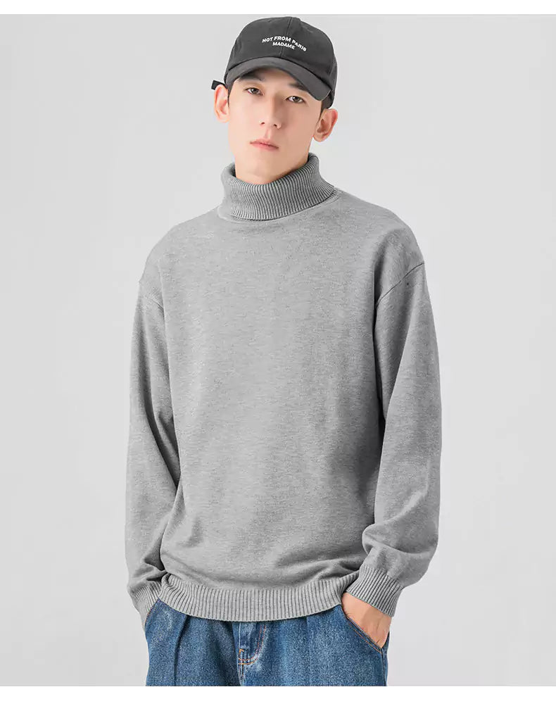 Cozy Solid Color  Knitted Turtleneck Sweater