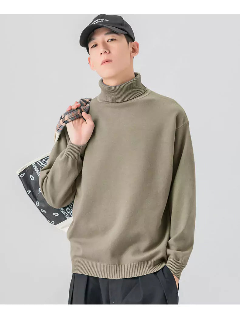 Cozy Solid Color  Knitted Turtleneck Sweater