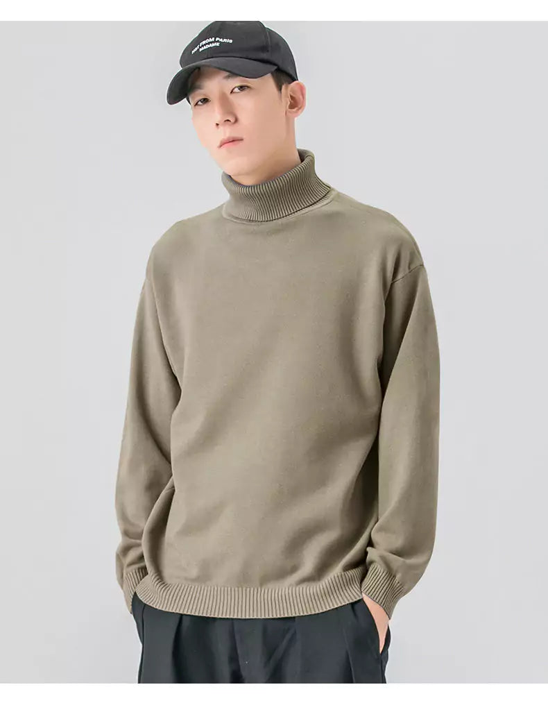 Cozy Solid Color  Knitted Turtleneck Sweater