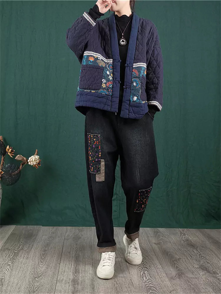 Cozy Stylish Ethnic Padded Coat