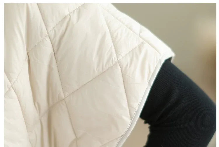 Diamond Quilted Zipper Front Padded Vest