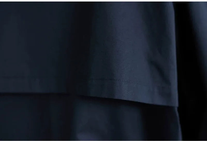 Double-Breasted Trench Coat with Contrast Lining
