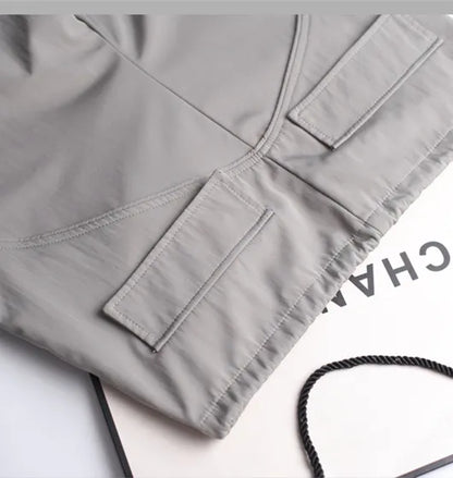 Drawstring Big Pocket Wide Leg Cargo Pants