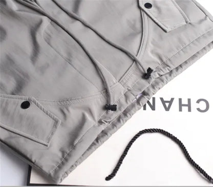 Drawstring Big Pocket Wide Leg Cargo Pants