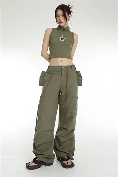 Drawstring Y2K Vintage Cargo Pants
