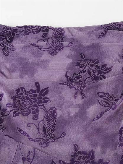 Eleganter, mehrlagiger Midirock aus Mesh mit unregelmäßigem Saum