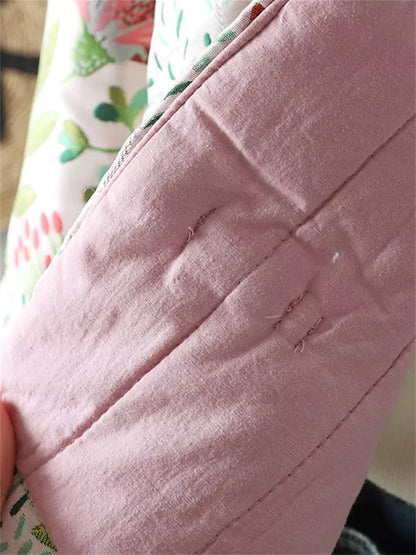 Eleganter wattierter Mantel im orientalischen Stil aus Jacquard-Baumwolle