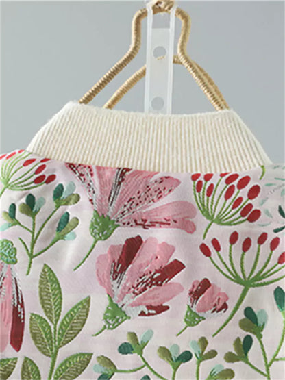 Eleganter wattierter Mantel im orientalischen Stil aus Jacquard-Baumwolle