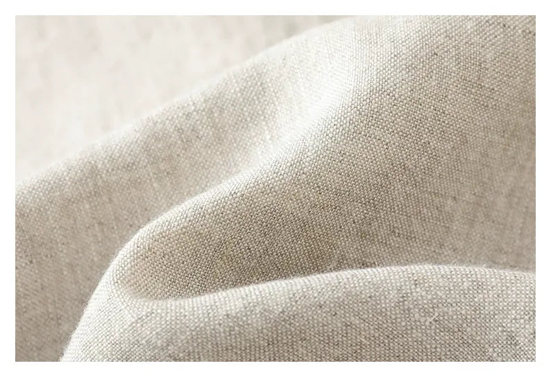 Embroidered Cotton Linen Three Quarter Sleeve Shirt - detail view