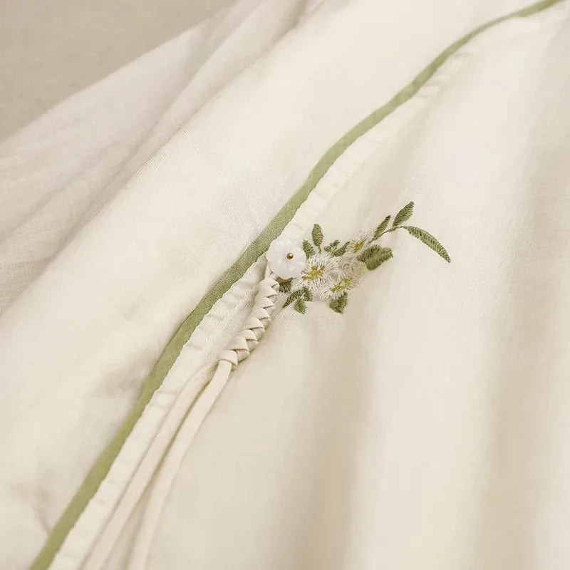 Embroidered Three Quarter Sleeve Shirt with Chinese-Style Placket - product image 6 - unknown